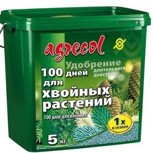 Удобрение Agrecol для хвойных растений 100 дней 5 кг